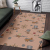 Pattern Print Steampunk Floor Mat-grizzshop