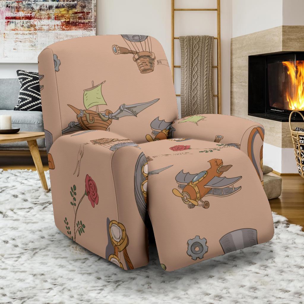 Pattern Print Steampunk Recliner Cover-grizzshop