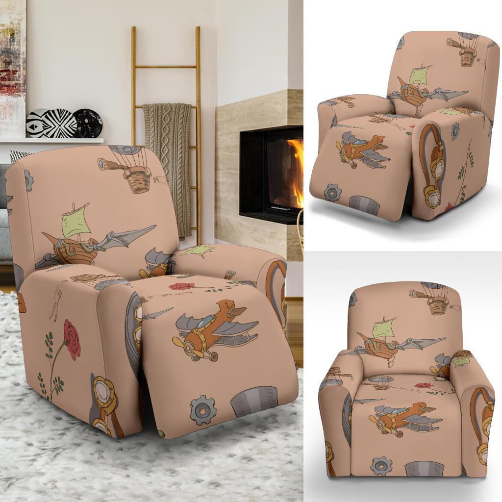 Pattern Print Steampunk Recliner Cover-grizzshop