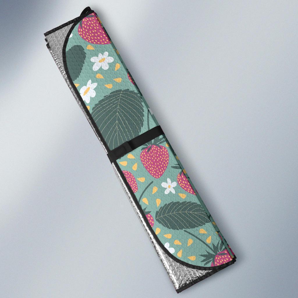 Pattern Print Strawberry Car Sun Shade-grizzshop