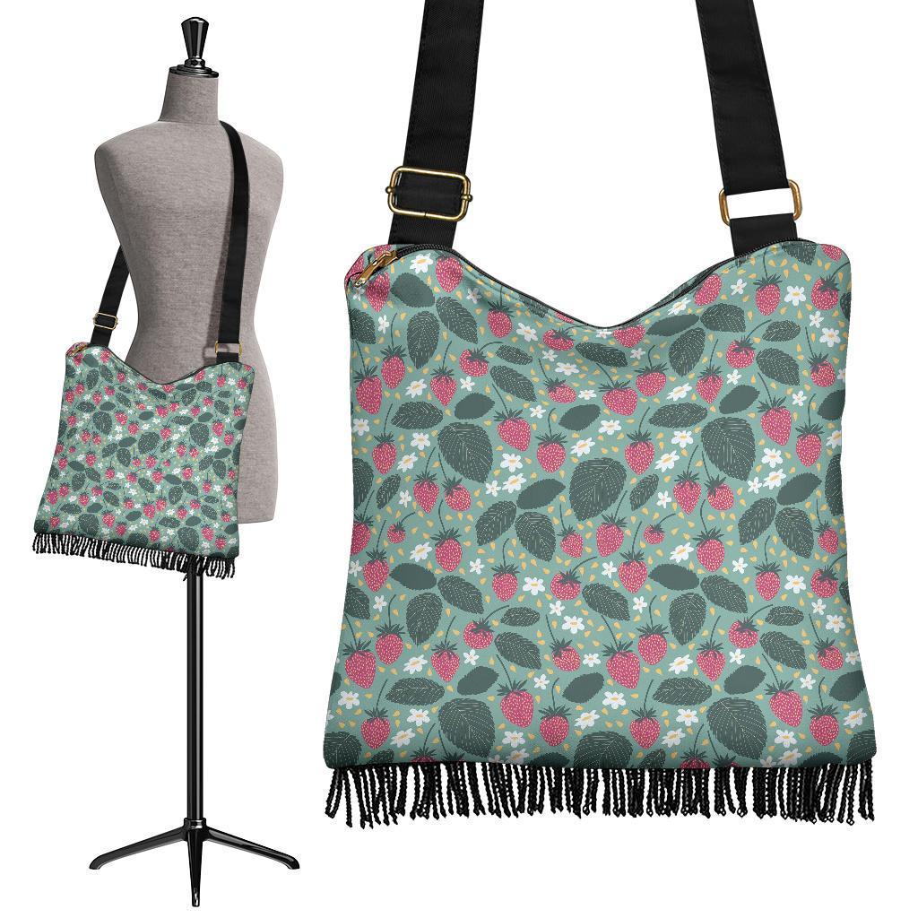 Pattern Print Strawberry Crossbody Bags-grizzshop