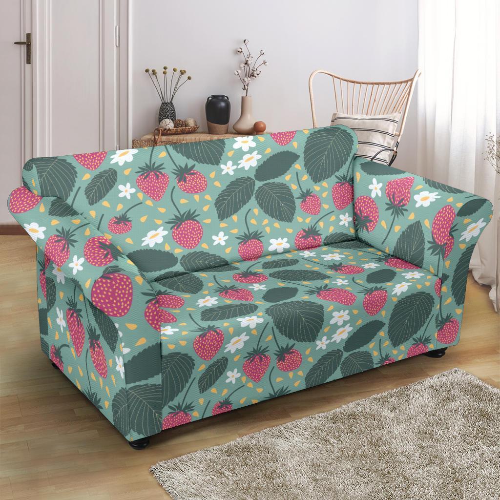 Pattern Print Strawberry Loveseat Cover-grizzshop