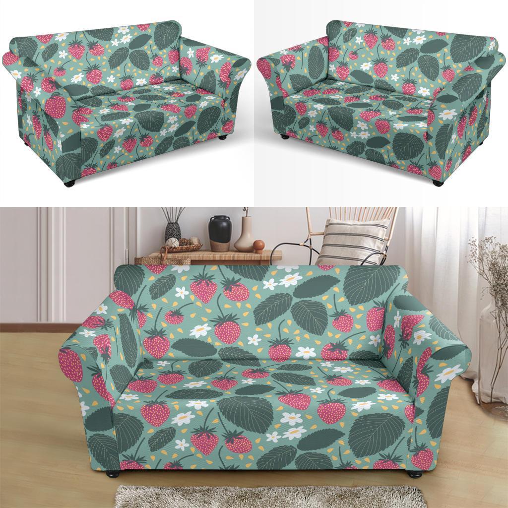 Pattern Print Strawberry Loveseat Cover-grizzshop