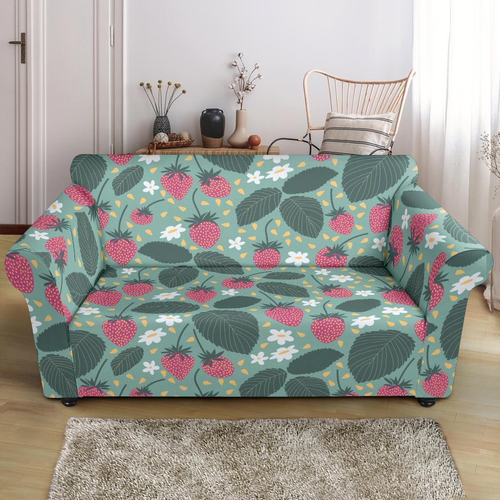 Pattern Print Strawberry Loveseat Cover-grizzshop