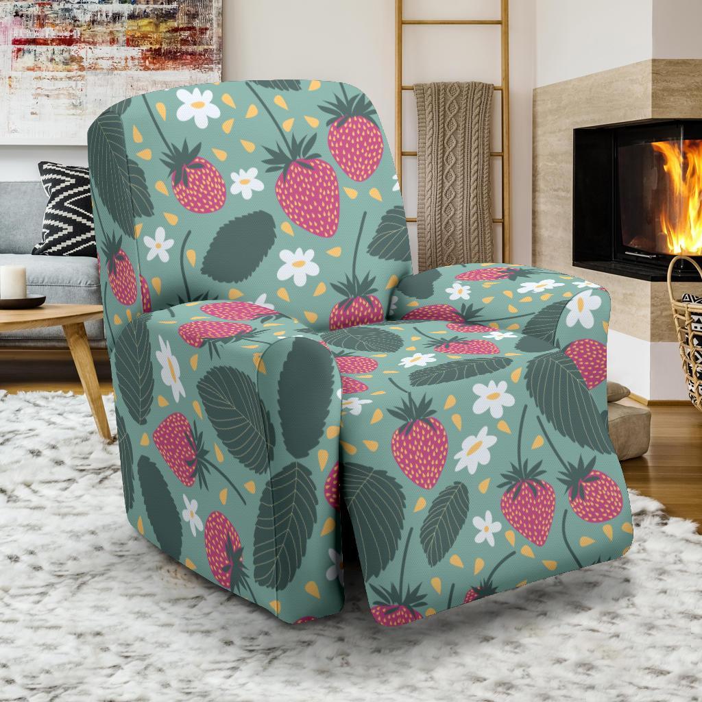 Pattern Print Strawberry Recliner Cover-grizzshop