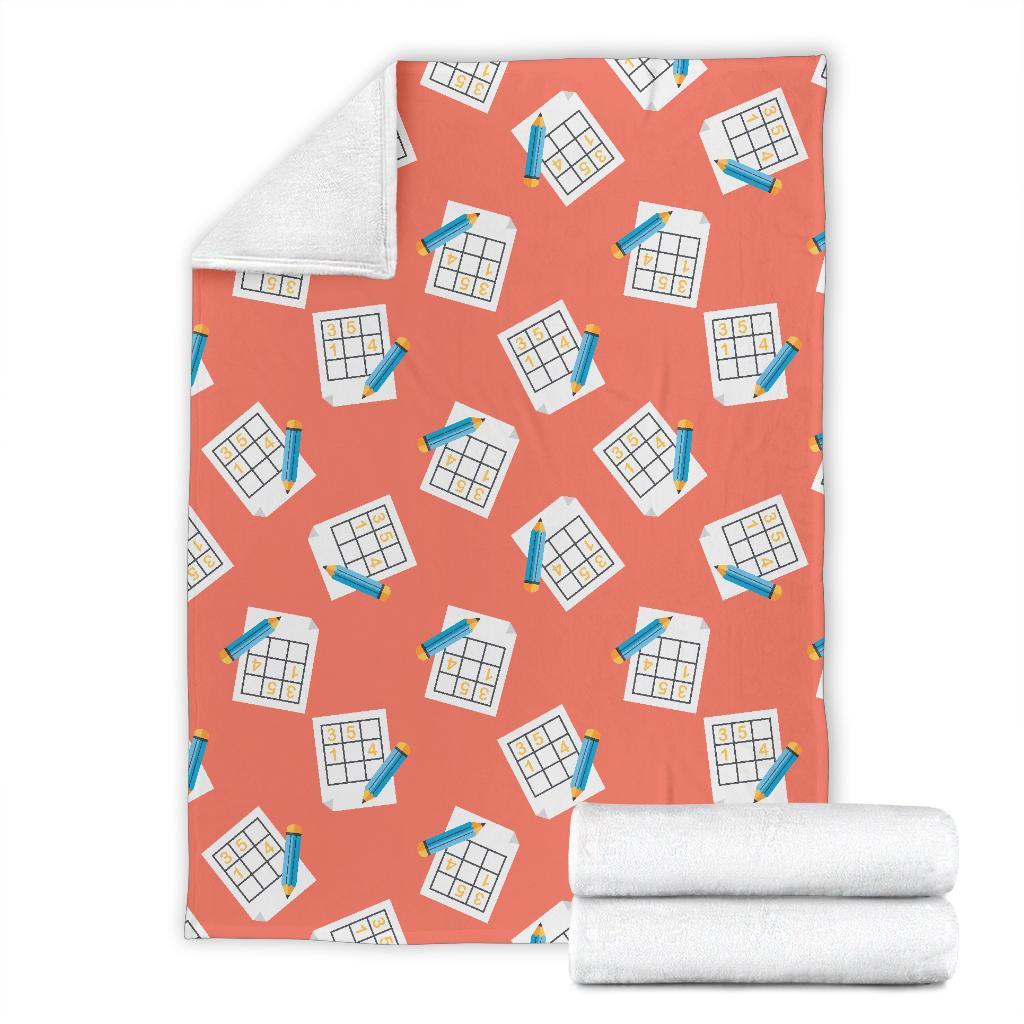 Pattern Print Sudoku Blanket-grizzshop