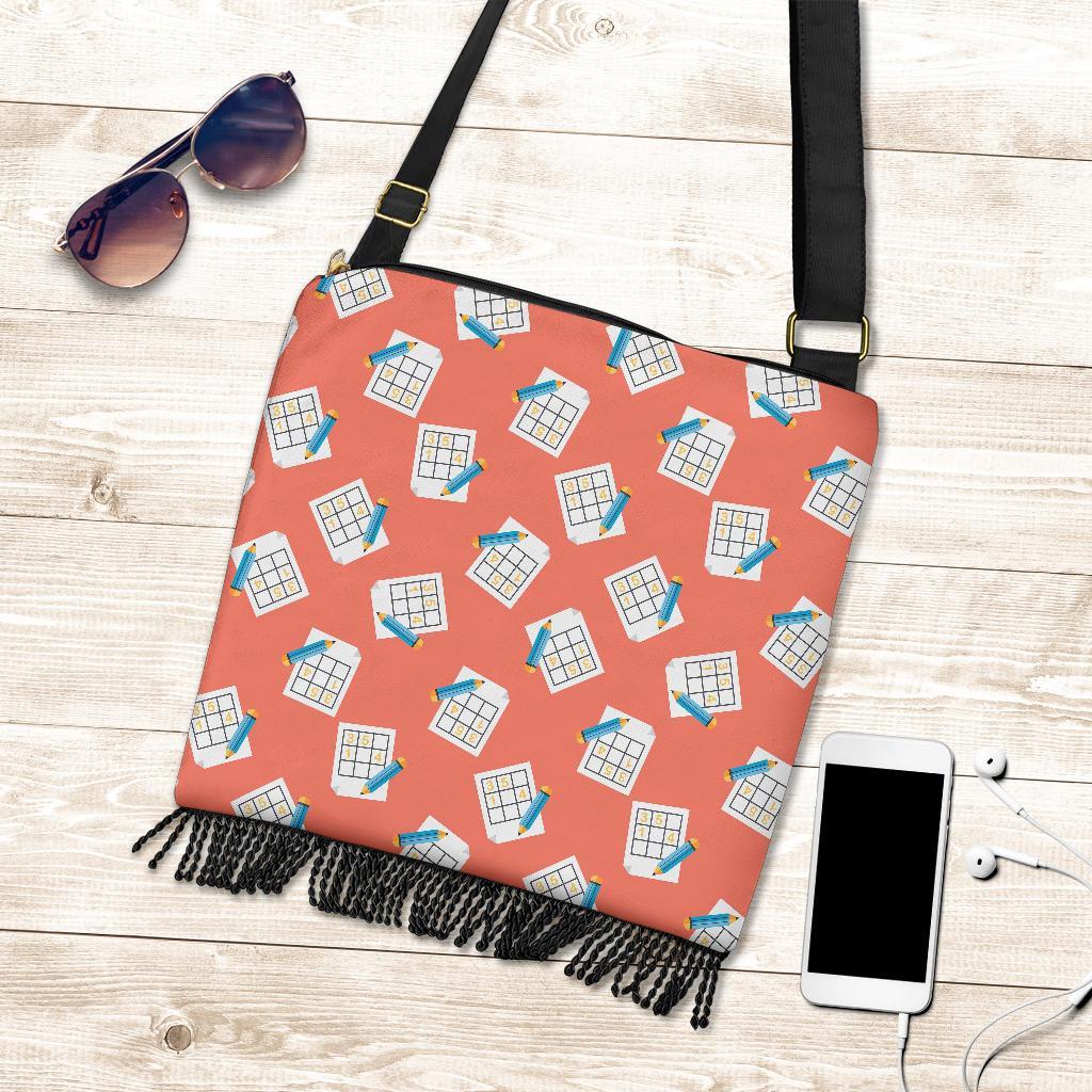 Pattern Print Sudoku Crossbody bags-grizzshop