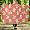 Pattern Print Sudoku Hooded Blanket-grizzshop