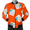 Pattern Print Sudoku Men's Bomber Jacket-grizzshop