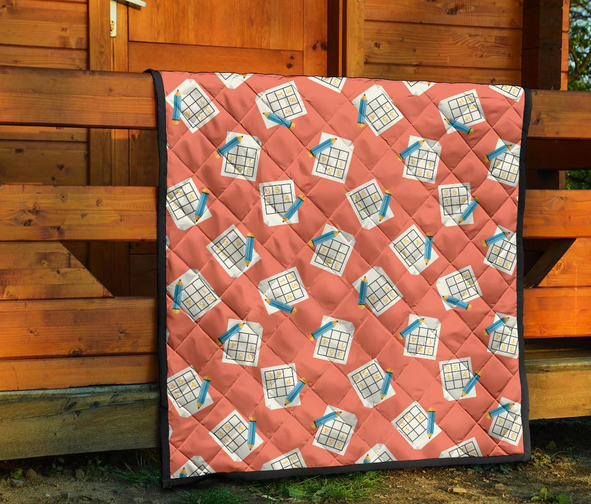 Pattern Print Sudoku Quilt-grizzshop