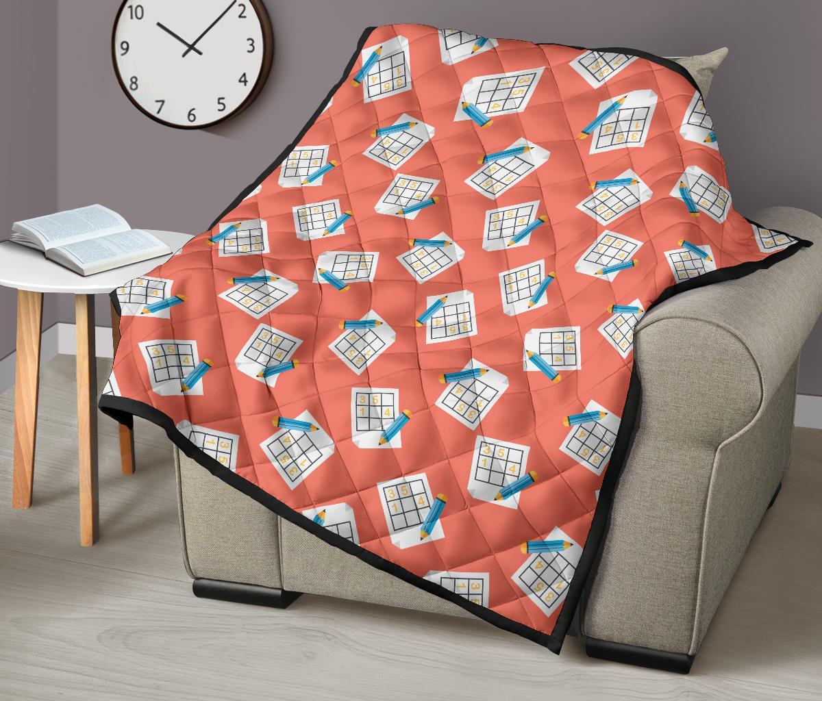 Pattern Print Sudoku Quilt-grizzshop