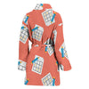 Pattern Print Sudoku Women Long Robe-grizzshop