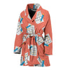 Pattern Print Sudoku Women Long Robe-grizzshop