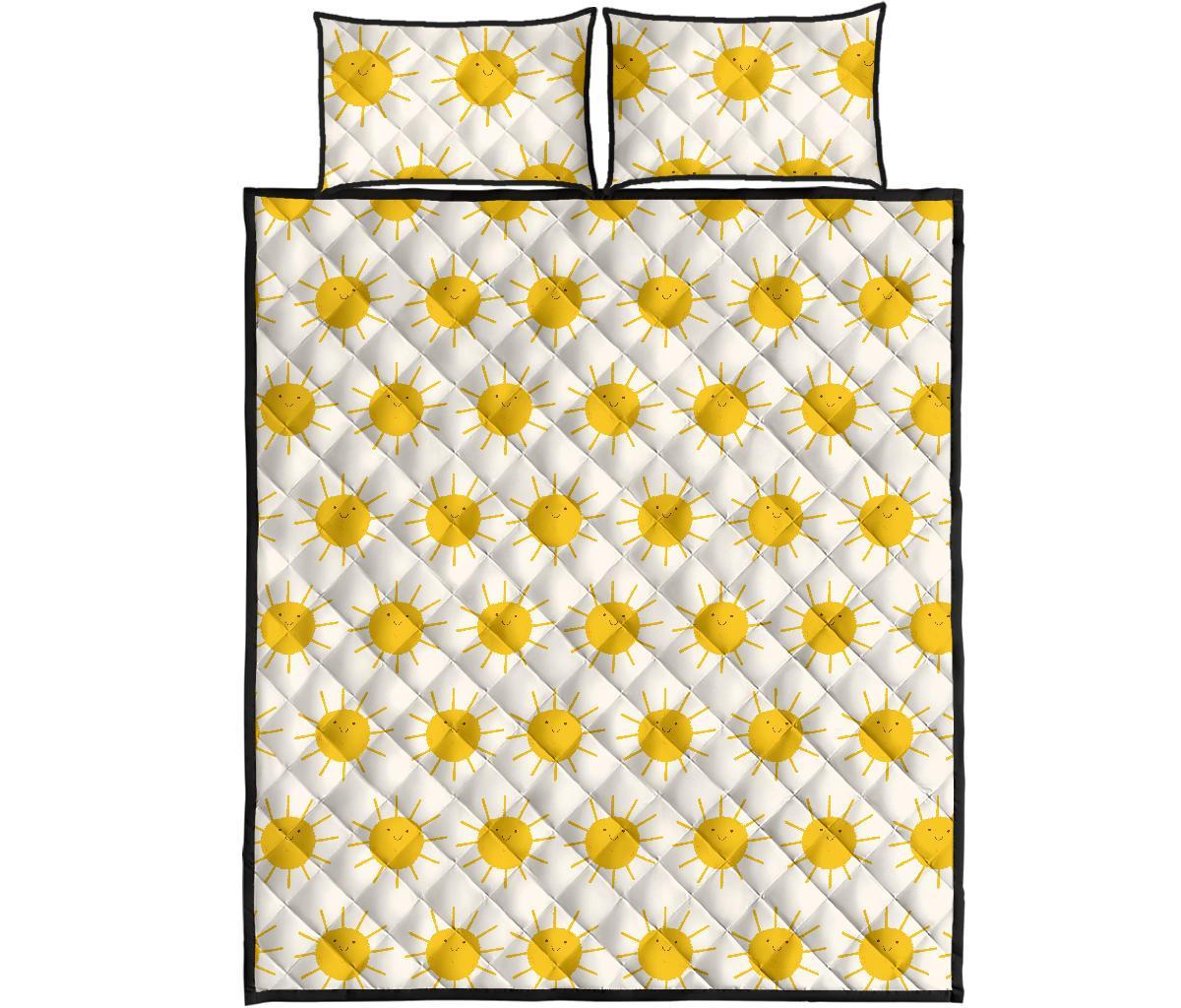 Pattern Print Sun Bed Set Quilt-grizzshop