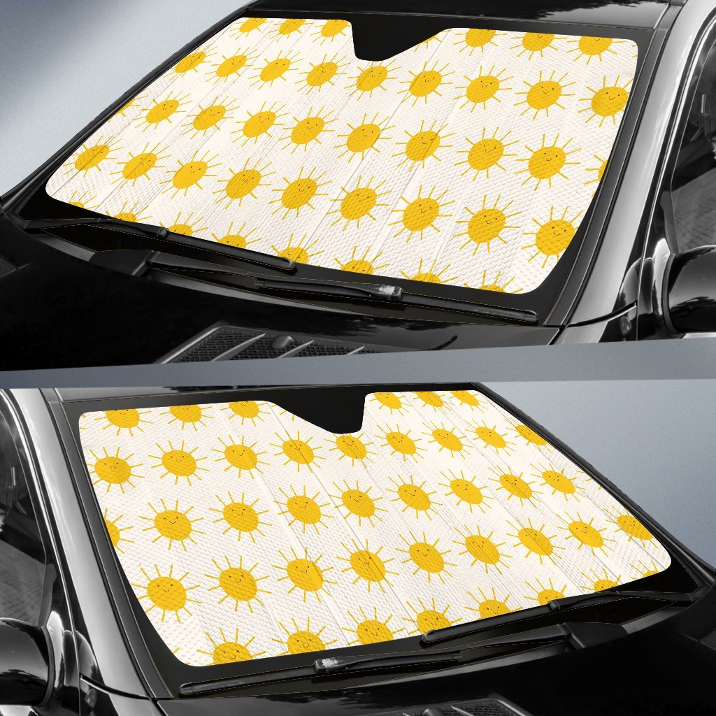 Pattern Print Sun Car Sun Shade-grizzshop