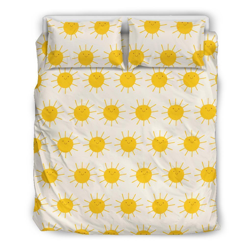 Pattern Print Sun Duvet Cover Bedding Set-grizzshop