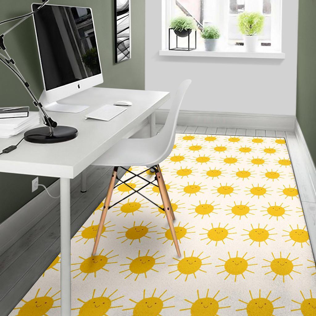 Pattern Print Sun Floor Mat-grizzshop