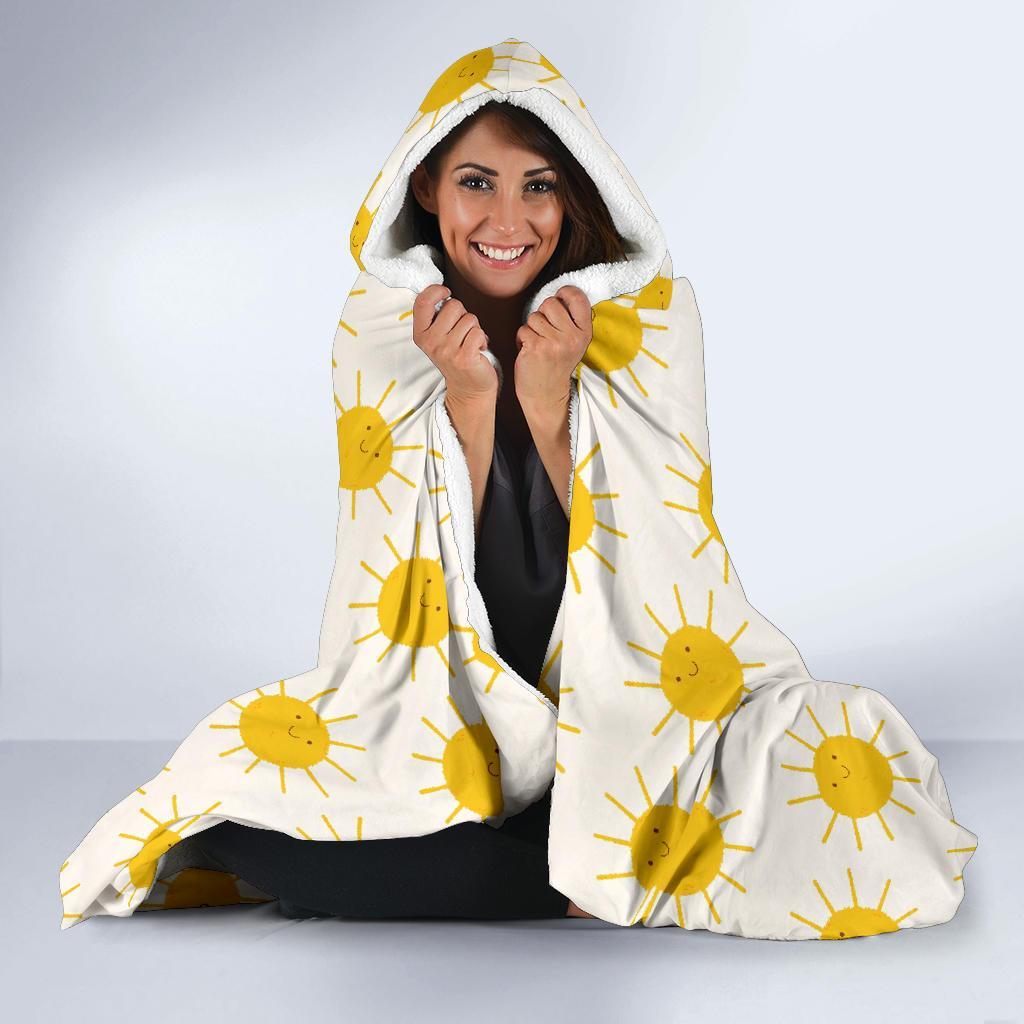 Pattern Print Sun Hooded Blanket-grizzshop