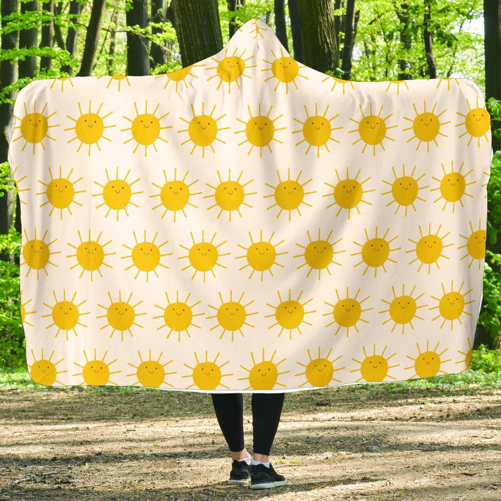 Pattern Print Sun Hooded Blanket-grizzshop