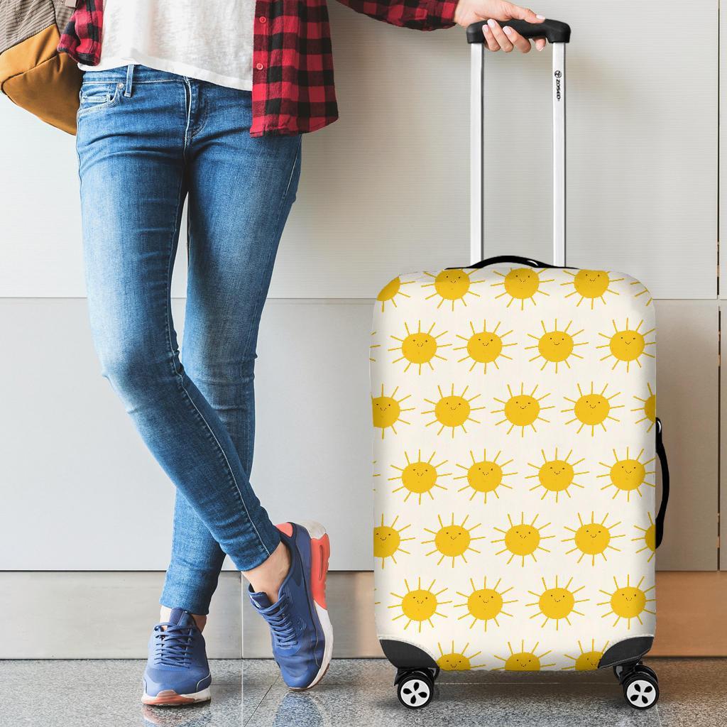 Pattern Print Sun Luggage Cover Protector-grizzshop