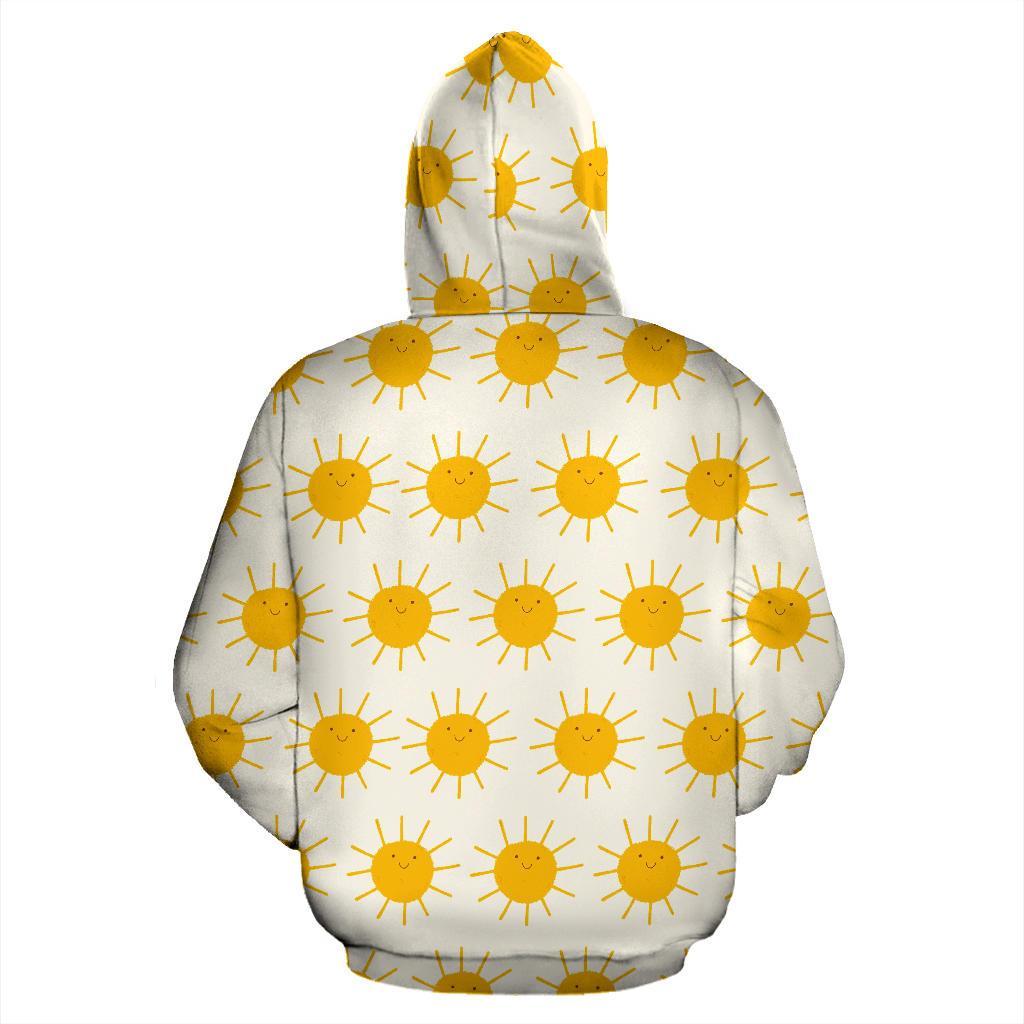 Pattern Print Sun Men Women Pullover Hoodie-grizzshop