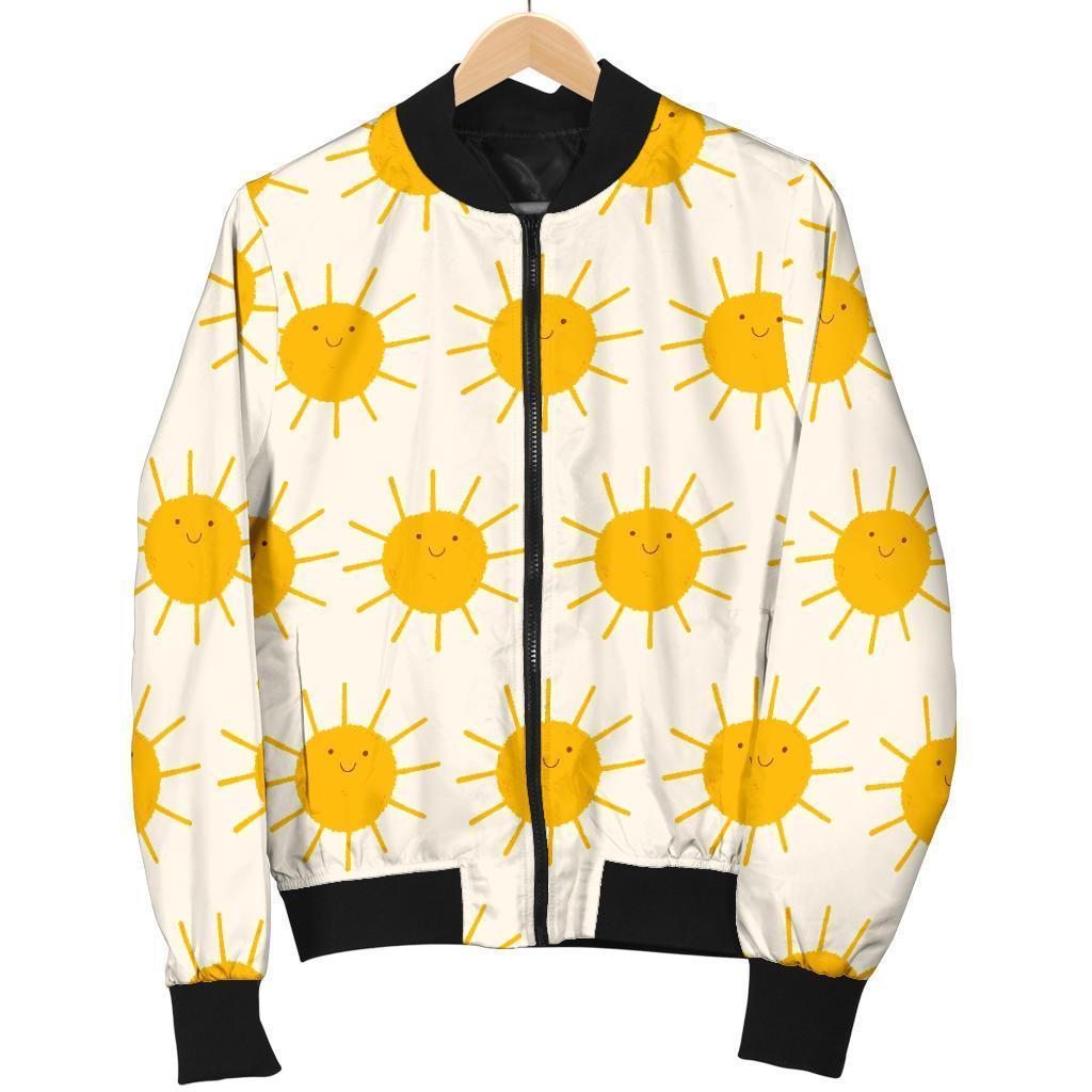 Pattern Print Sun Men's Bomber Jacket-grizzshop