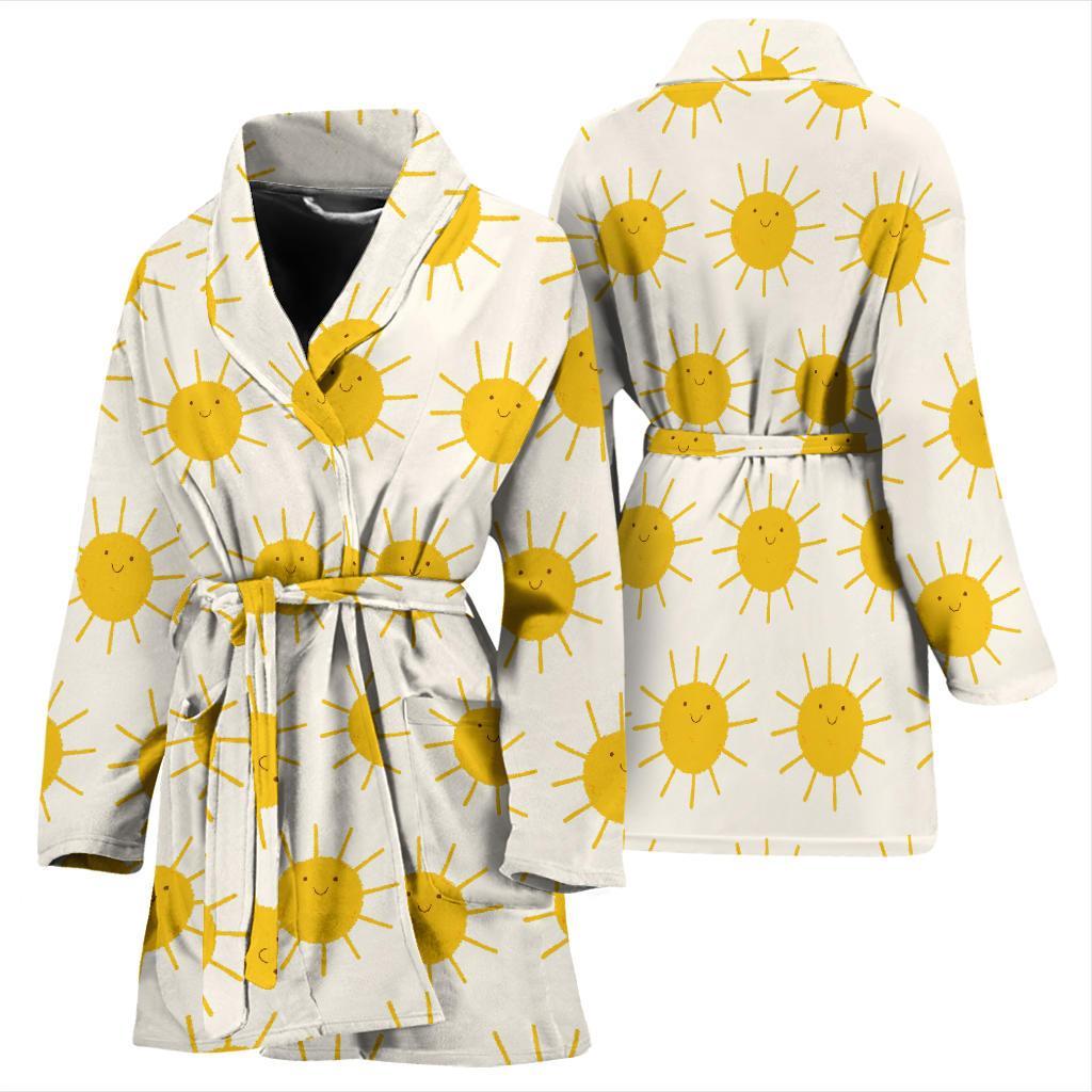 Pattern Print Sun Women Long Robe-grizzshop