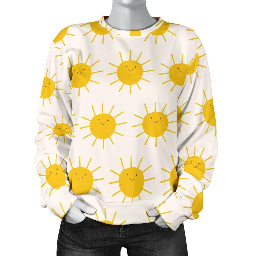 Pattern Print Sun Women's Sweatshirt-grizzshop