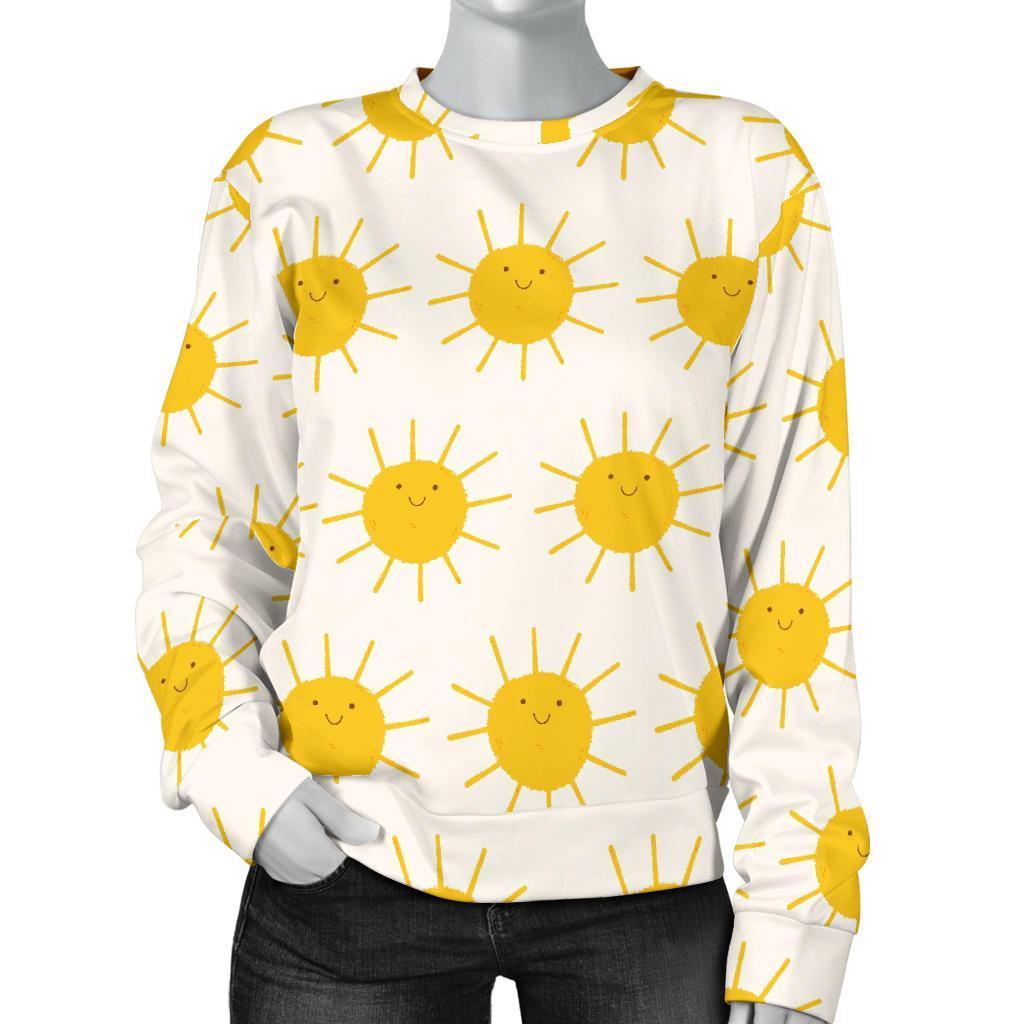 Pattern Print Sun Women's Sweatshirt-grizzshop