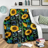 Pattern Print Sunflower Cartoon Blanket-grizzshop