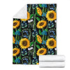 Pattern Print Sunflower Cartoon Blanket-grizzshop