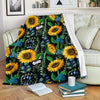 Pattern Print Sunflower Cartoon Blanket-grizzshop