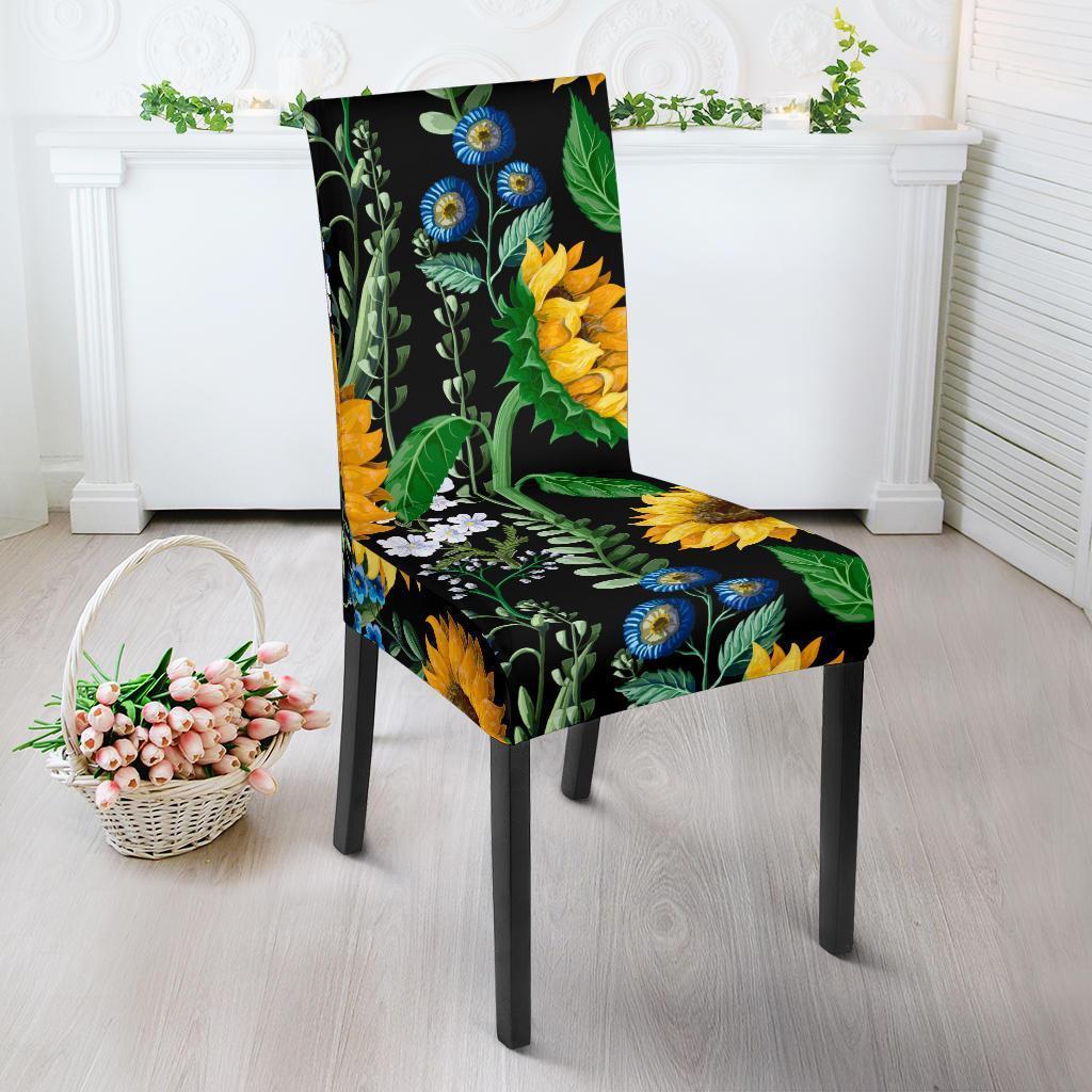 Pattern Print Sunflower Cartoon Chair Cover-grizzshop