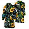 Pattern Print Sunflower Cartoon Men Long Robe-grizzshop