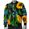 Pattern Print Sunflower Cartoon Men's Bomber Jacket-grizzshop