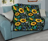 Pattern Print Sunflower Cartoon Quilt-grizzshop