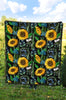 Pattern Print Sunflower Cartoon Quilt-grizzshop