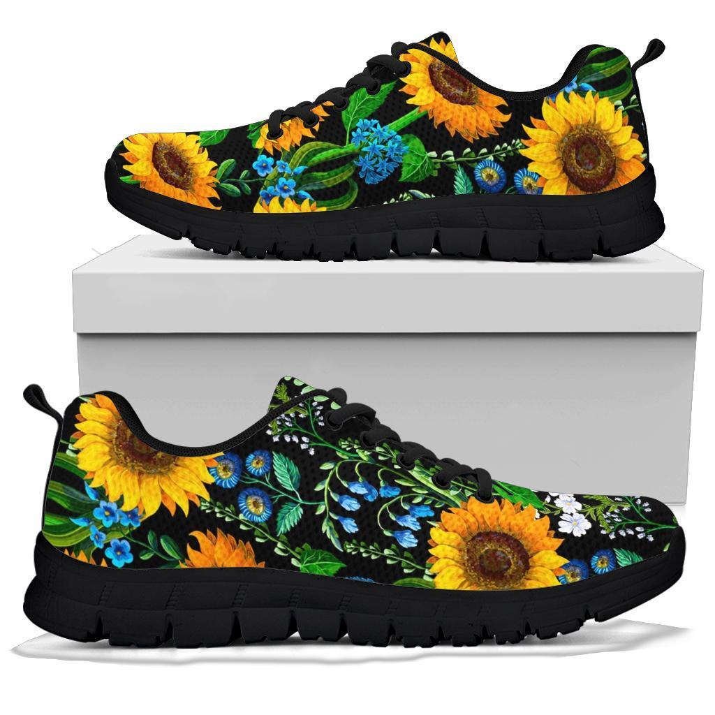 Pattern Print Sunflower Cartoon Sneaker Shoes For Men Women-grizzshop