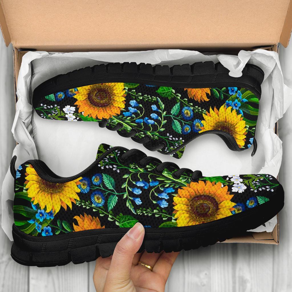 Pattern Print Sunflower Cartoon Sneaker Shoes For Men Women-grizzshop