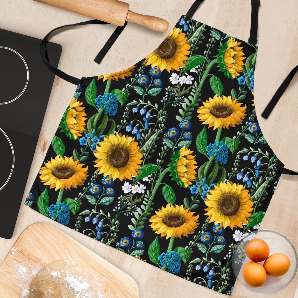 Pattern Print Sunflower Cartoon Women's Apron-grizzshop