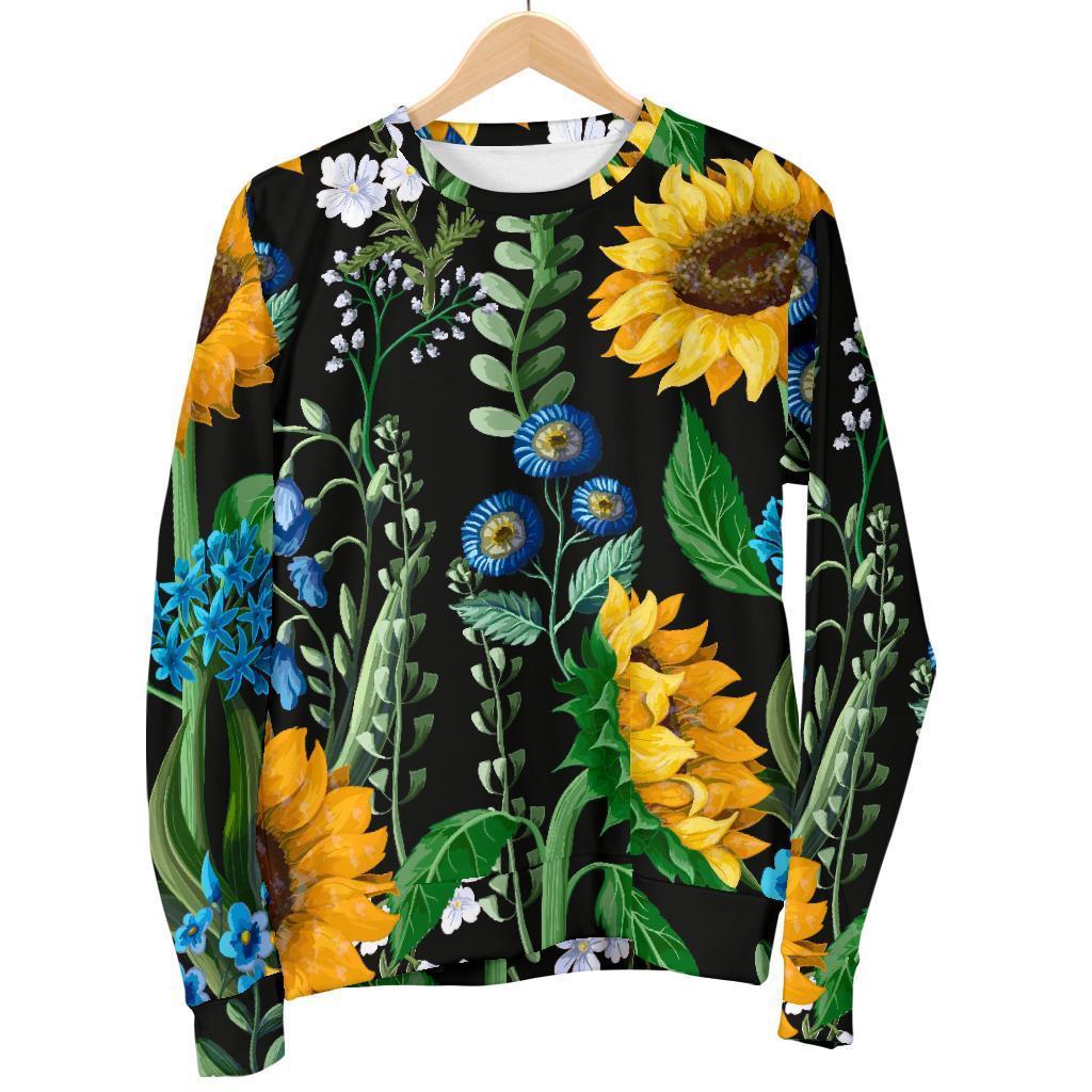 Pattern Print Sunflower Cartoon Women's Sweatshirt-grizzshop