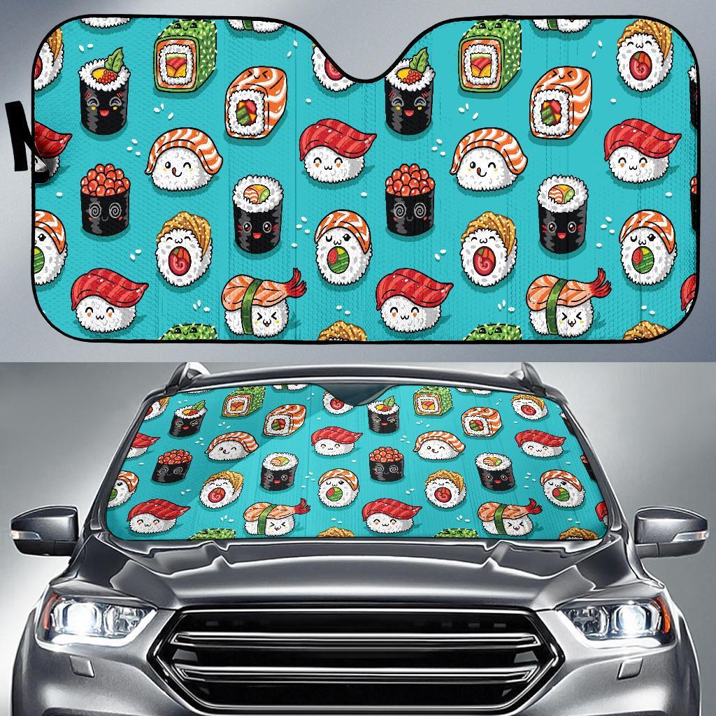 Pattern Print Sushi Car Sun Shade-grizzshop