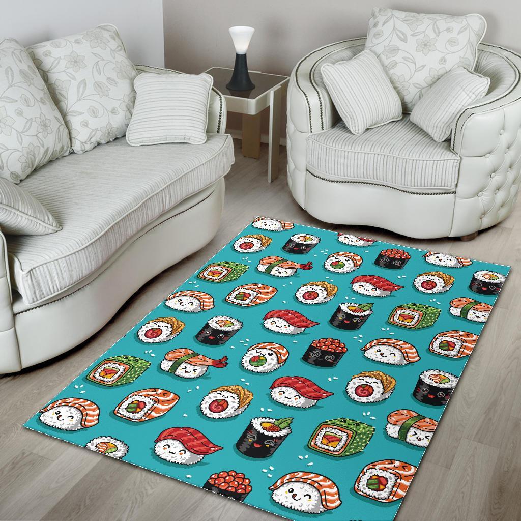 Pattern Print Sushi Floor Mat-grizzshop