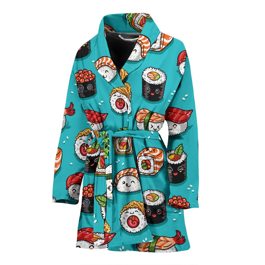 Pattern Print Sushi Pattern Print Women Long Robe-grizzshop