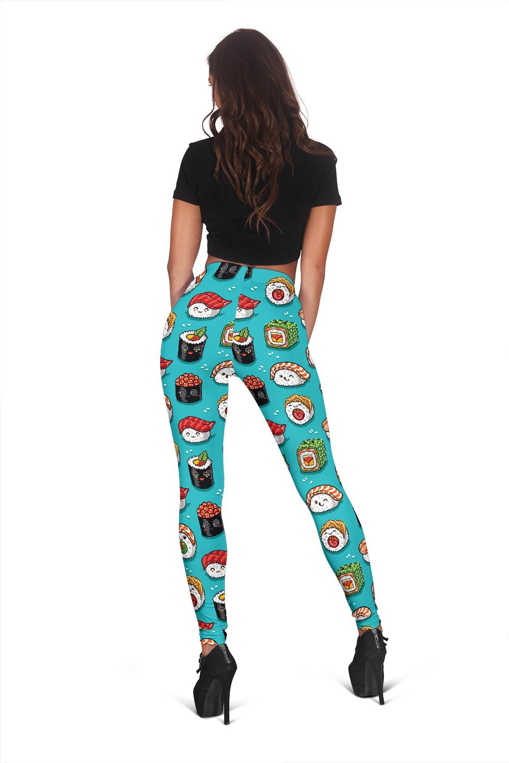 Pattern Print Sushi Print Pattern Women Leggings-grizzshop