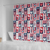 Pattern Print Swedish Bathroom Shower Curtain-grizzshop