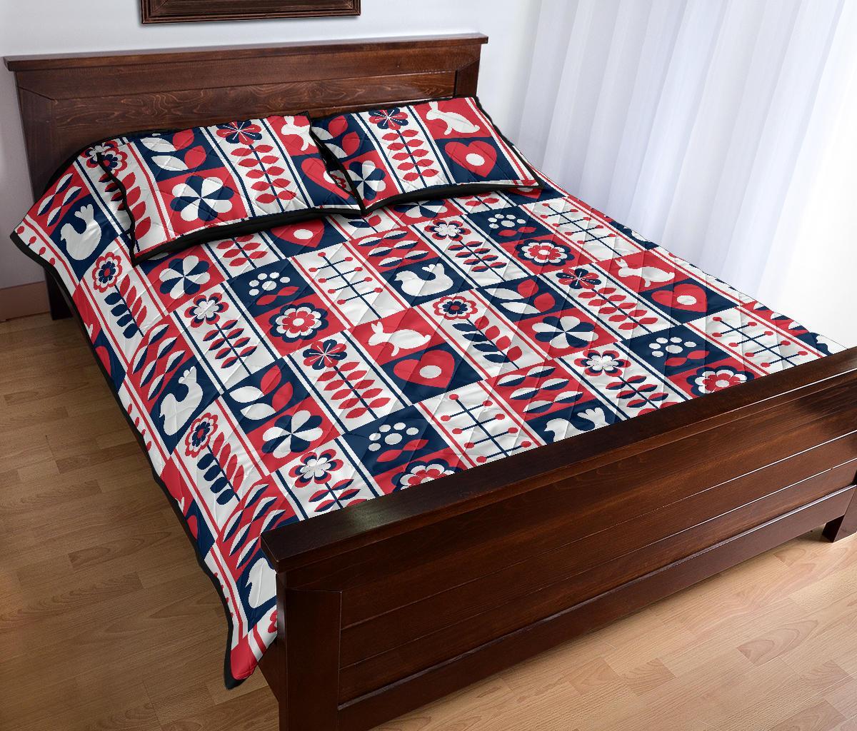 Pattern Print Swedish Bed Set Quilt-grizzshop