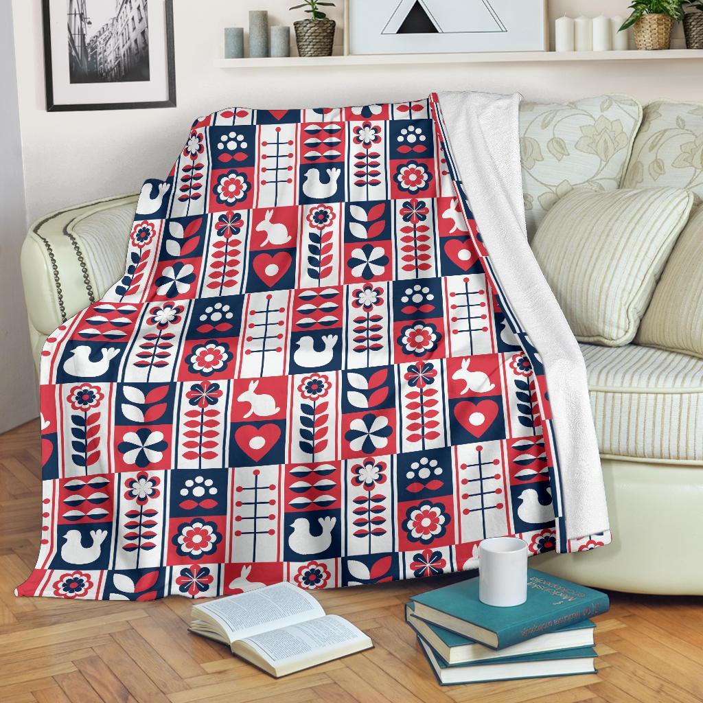 Pattern Print Swedish Blanket-grizzshop