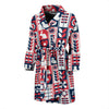 Pattern Print Swedish Men Long Robe-grizzshop