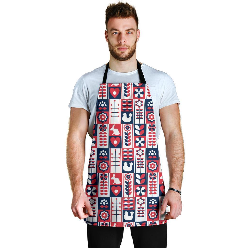 Pattern Print Swedish Men's Apron-grizzshop